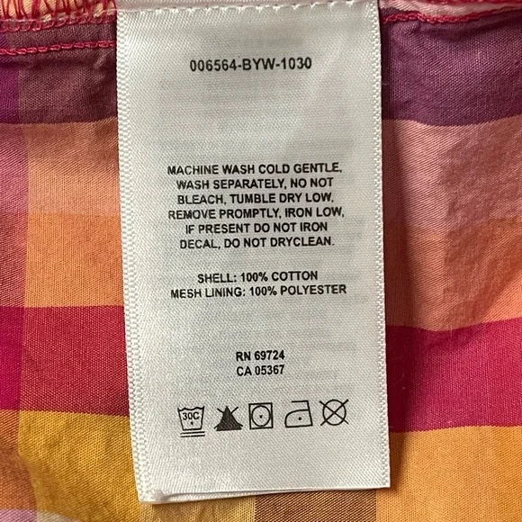 VTG Columbia Super Bonehead PFG Plaid Sleeveless Shift Dress Medium 100% Cotton - Picture 12 of 12